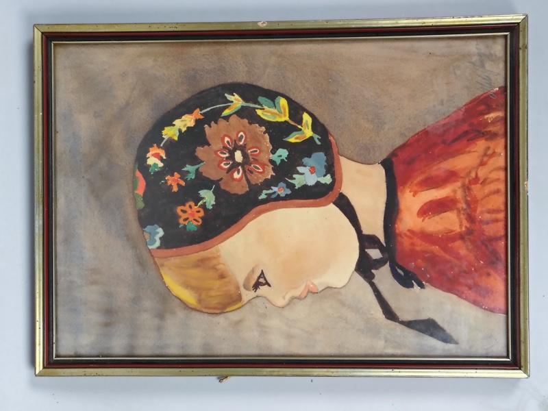 Akvarell, oidentifierad Konstnär, signerad