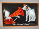 Emalj-skylt, "His Master's Voice"
