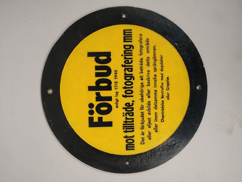 Skylt, Förbud, Aluminium