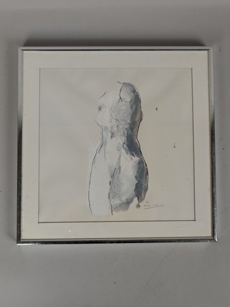 Blandteknik, signerad, oidentifierad konstnär