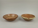  Skålar 2 st, Halvglaserat lergods