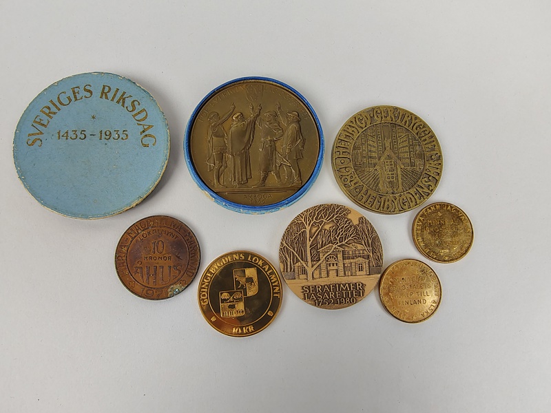 Minnesmedaljer bl.a. Sveriges Riksdag 1935