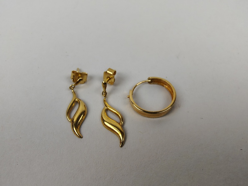 Öronhänge/skrotguld, 18 k Guld