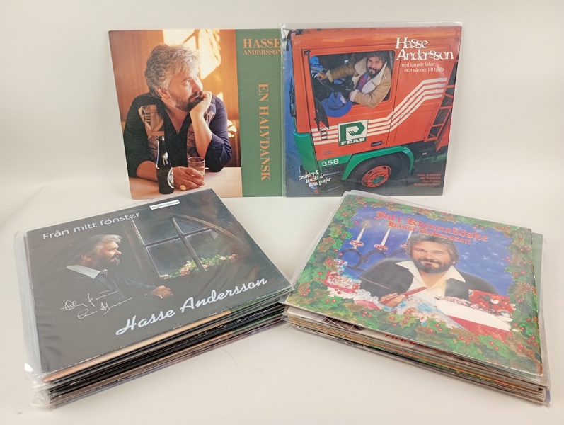 Parti LP-/vinylskivor, Hasse Andersson