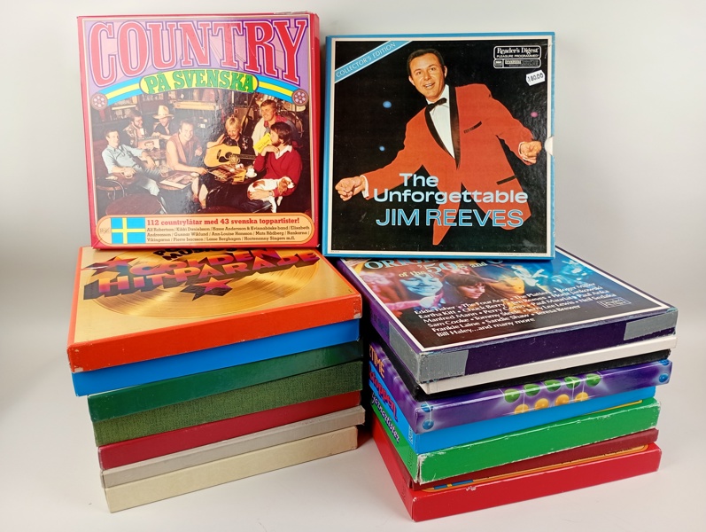 Parti LP-/vinylsamlingar, 19 st bl.a. Country
