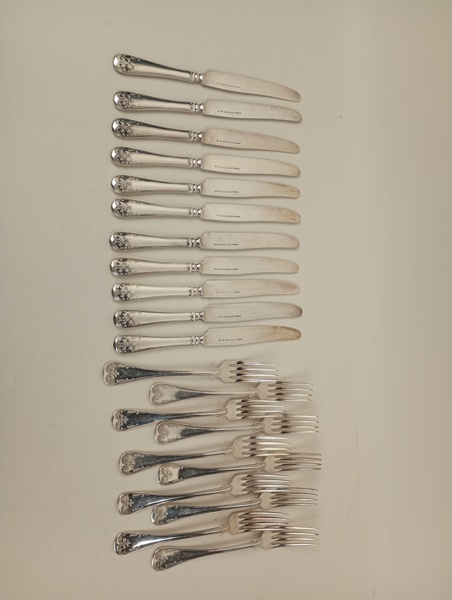 Bestick, "Gammal Fransk" Nysilver