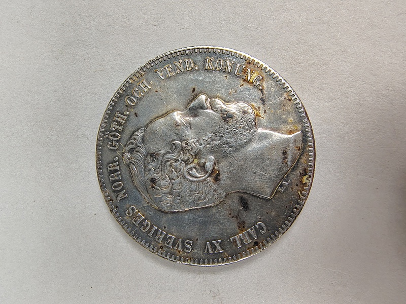 Silvermynt, 4 riksdaler Riksmynt 1869
