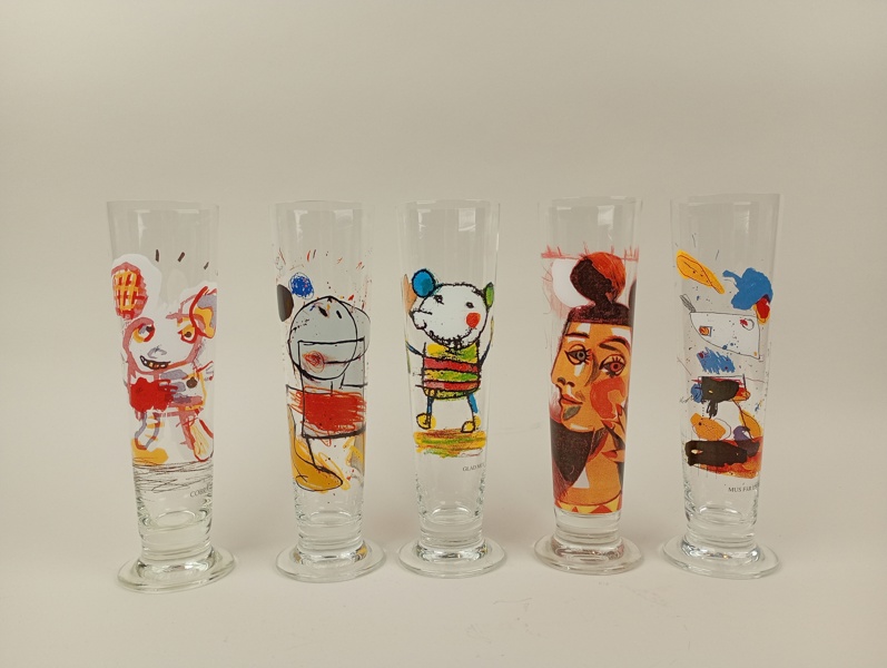 Ölglas 5 st, "Konst på glas" Lasse Åberg