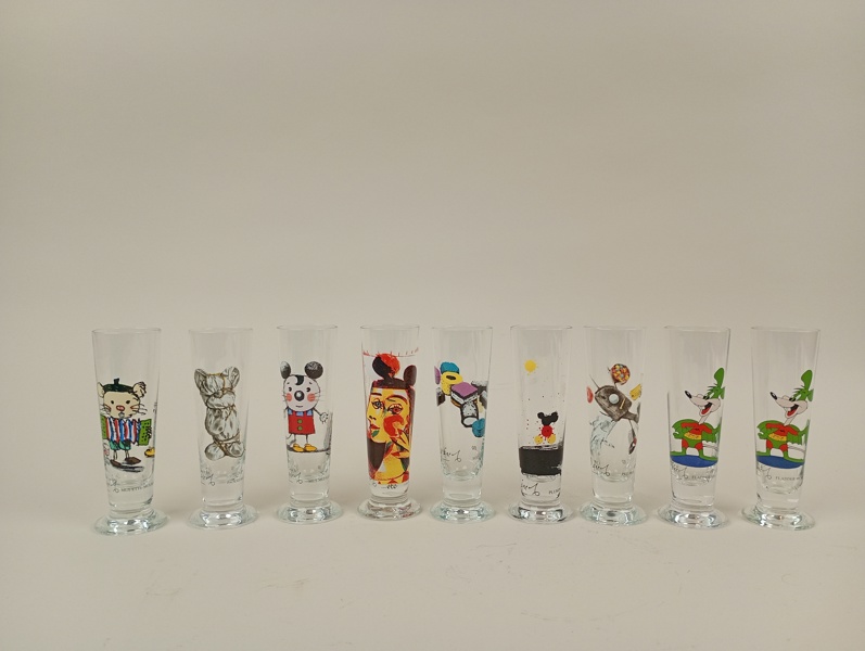 Snapsglas, "Konst på glas" Lasse Åberg