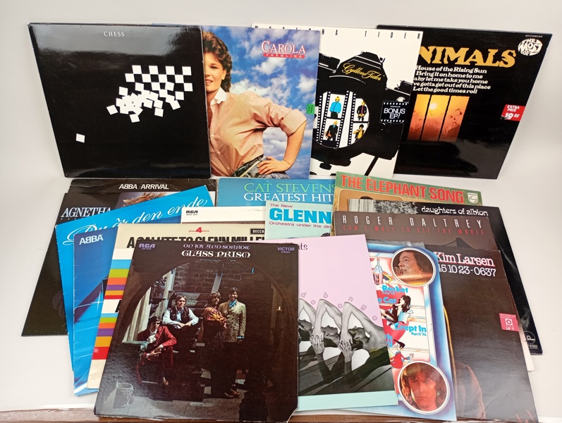 Parti LP-/vinylskivor 18 st bl.a. Abba