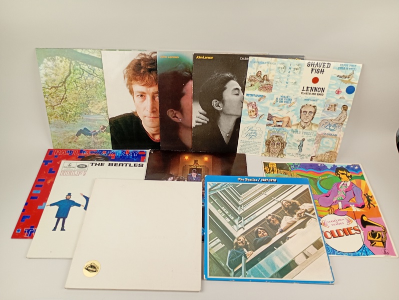 LP-/vinylskivor 11 st, The Beatles, Paul McCartney, John Lennon