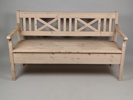 Trädgårdsbänk med förvaring