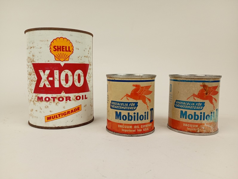 Äldre burkar, Shell & Motoroil