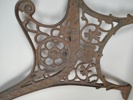 Gavlar till trädgårdsbänk, gjutjärn
