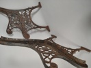 Gavlar till trädgårdsbänk, gjutjärn