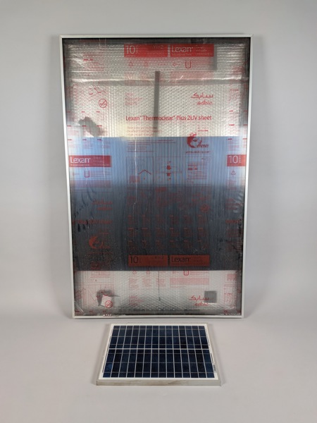 Solvärnepanel med inbuggd fläkt, obegagnad