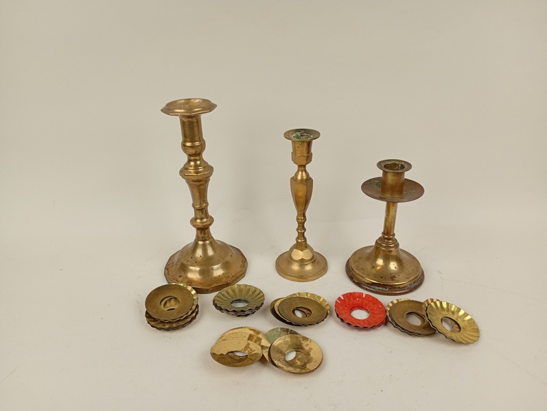 Mässingsljusstakar & ljusmanschetter