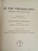 Boksamling, "De fem världsdelarna" 1938 Willi Ule Bokförlaget Norden Malmö
