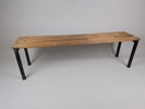 Bänk, stålstomme & trä