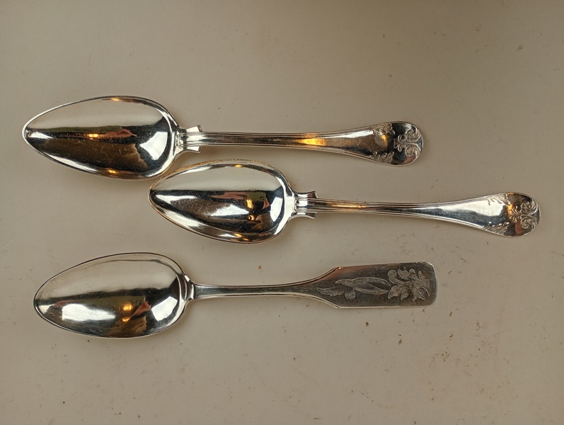 Soppskedar, Silver 1800-tal Johan Mauritz Corth & J.F Tynelius