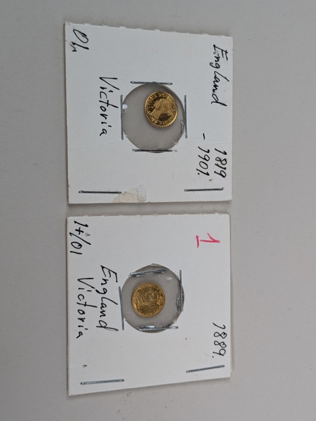 Miniatyr Guldmynt, England 2 st