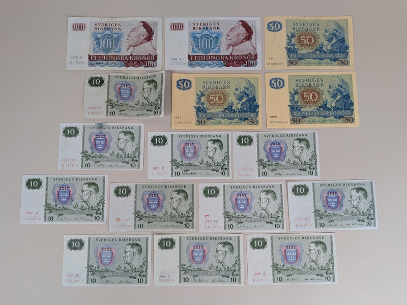 Sedlar, Sverige 10/50/100 kr