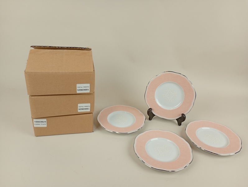 Assietter 12 st "Moments" Rosa, Maria Montazami Fyrklövern, obegagnade