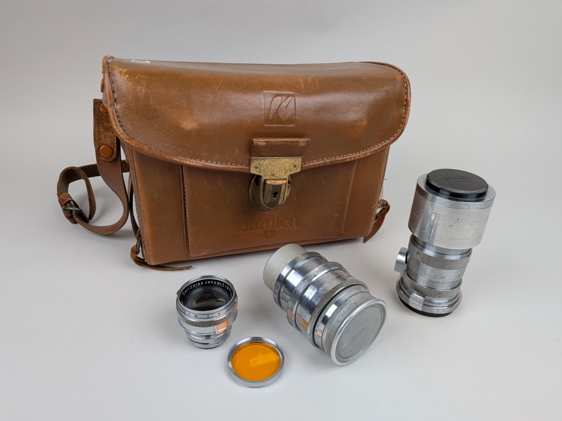 Parti Kameraobjektiv & tillbehör bl.a. Nippon Kogaku & Carl Zeiss Jena