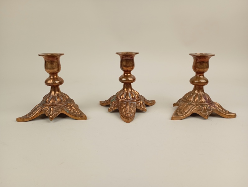 Ljusstakar, malm 3 st Ekbergs malm