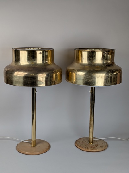 Bordslampor, "Bumling" Anders Pehrson Atelje Lyktan, Mässing