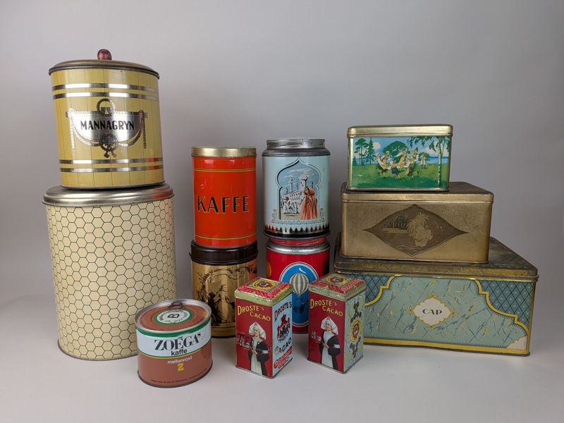 Parti Plåtburkar bl.a. Kaffe