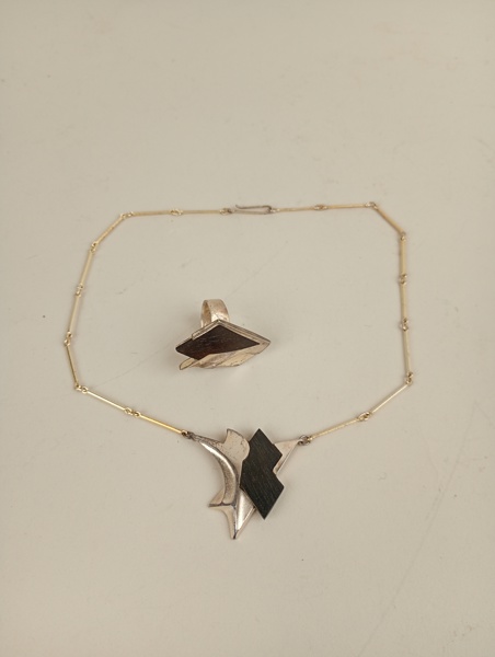 Halsband & Ring, Zoltan Popovitz, Lapponia Finland, Sterling Silver