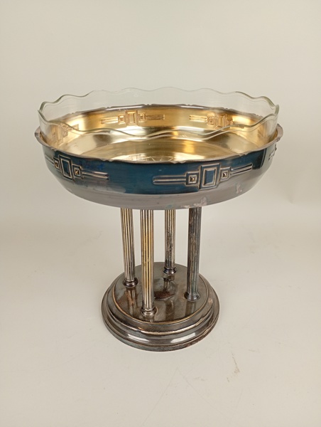 Uppsatsskål, glas & Nysilver, Jugend