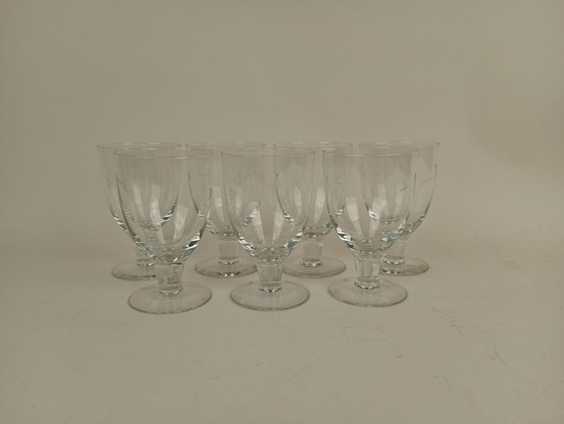 Vinglas, Slipad dekor 7 st