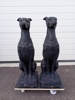 Trädgårdsskulpturer, par Hundar