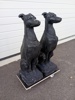 Trädgårdsskulpturer, par Hundar