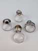 Silverringar, 4 st bl.a. Turkos, Tigeröga m.fl.