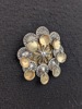 Brosch / Dräktsmycke, Silver & mässing 1886, Allmoge