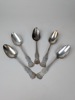 Matskedar, Silver "Engelsk snäcka" 5 st, Anders Wessman Kristianstad 1866