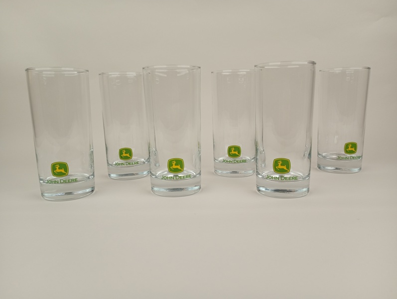 Drinkglas, med John Deere, 6 st