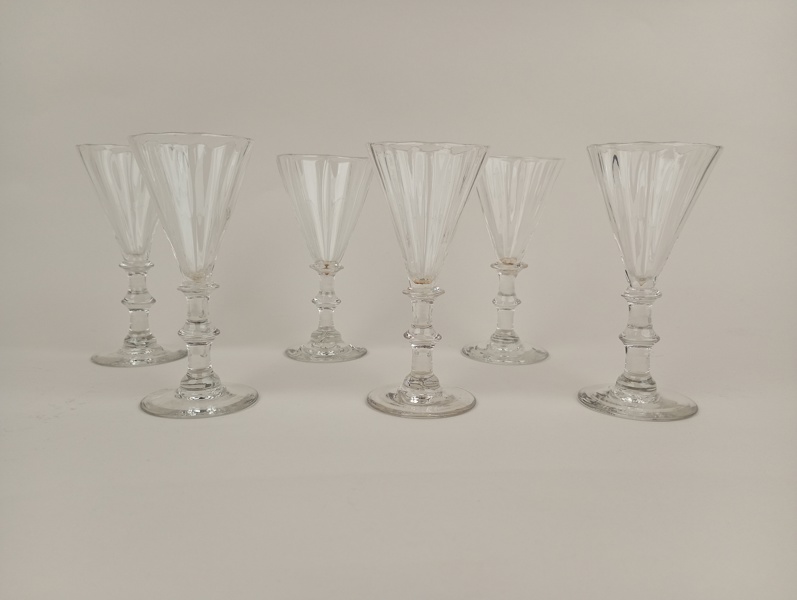 Paraplyglas/snapsglas, bruten botten 6 st