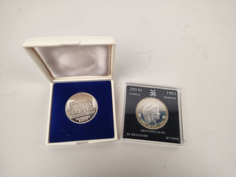 Silvermynt bl.a. 200 kr 1993