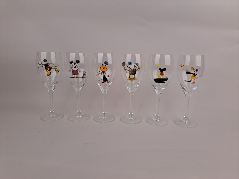 Vinglas 6 st, "Konst på glas" Lasse Åberg