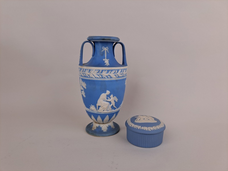 Jasperware 2 delar bl.a. Gustavsberg