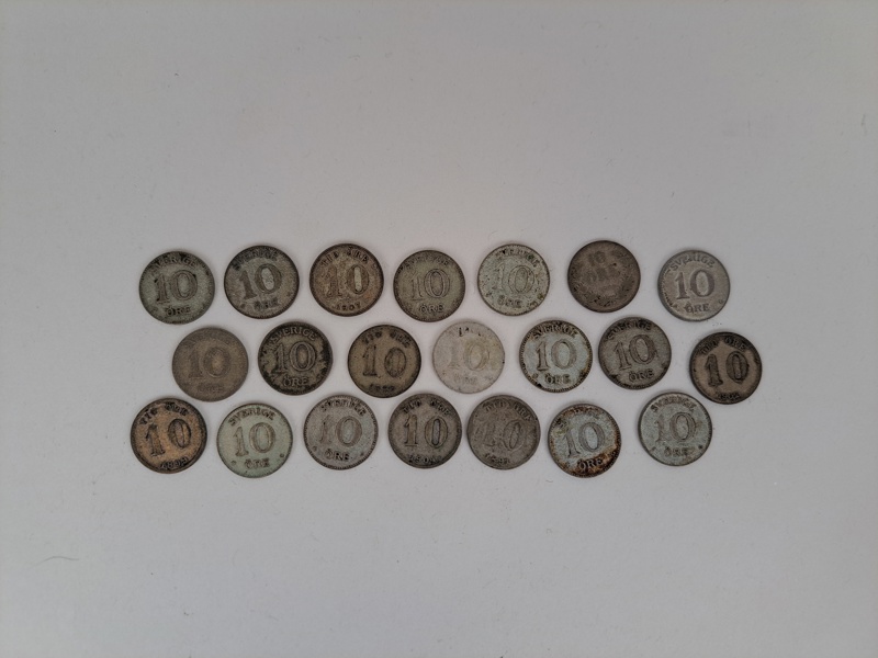 Silvermynt, 10 öringar 40 %