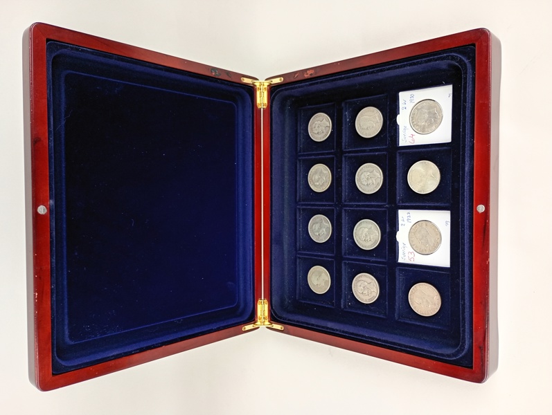 Silvermynt Sverige, 2 kr 1880-1938 bl.a. Oscar II