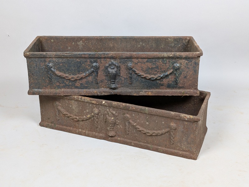 Blomlådor, par Gjutjärn 