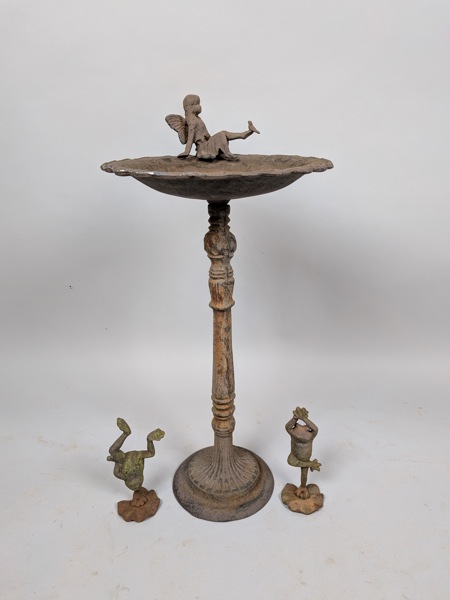 Fågelbad, gjutjärn