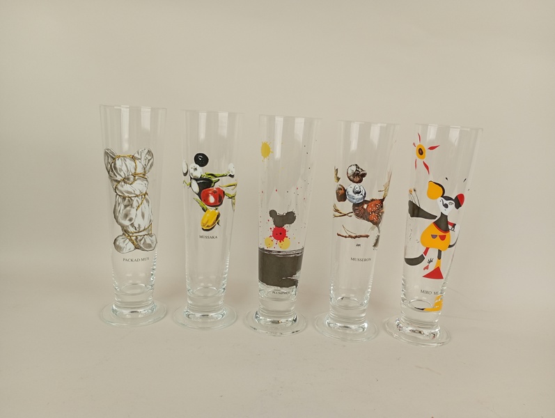 Ölglas 5 st, "Konst på glas" Lasse Åberg