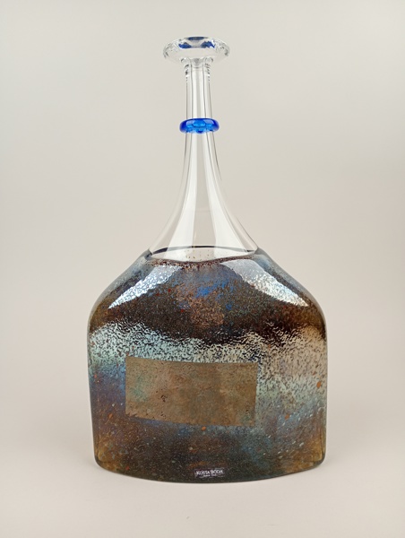 Flaska, "Satellite" BErtil Vallien Kosta Boda, signerad